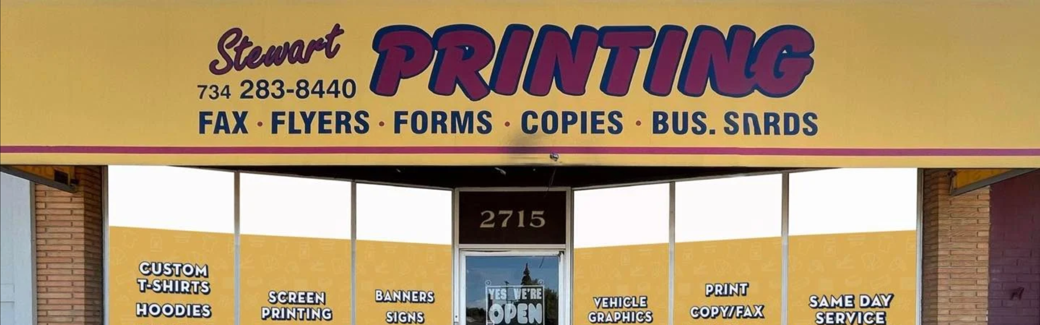 front of Stewart Printing Company building
